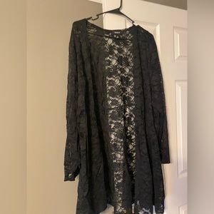 Black lace kimono